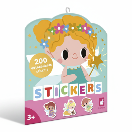 Naklejki wielorazowe na arkuszach 200 szt. Wróżki 3+ / Janod