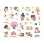 Naklejki wielorazowe na arkuszach 200 szt. Wróżki 3+ / Janod