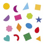 Naklejki wielorazowe 300 szt. Figury geometryczne 3+ / Janod