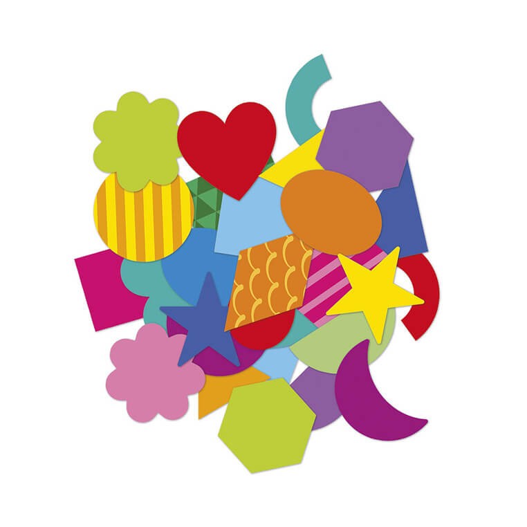 Naklejki wielorazowe 300 szt. Figury geometryczne 3+ / Janod