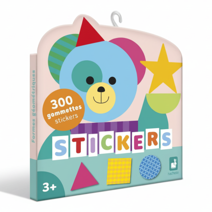 Naklejki wielorazowe 300 szt. Figury geometryczne 3+ / Janod