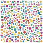 Naklejki wielorazowe 300 szt. Figury geometryczne 3+ / Janod