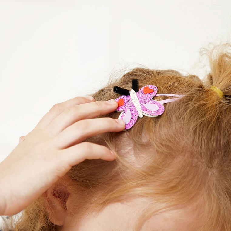 Zestaw kreatywny do tworzenia biżuterii Brokatowe spinki do włosów Ogród 5+ / Janod