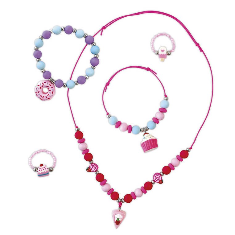 Zestaw kreatywny do tworzenia biżuterii Słodkości 6+ / Janod