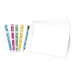 Zestaw kreatywny Rysowanie krok po kroku z brokatowymi markerami 20 rysunków i kolorowanek 6+ / Janod