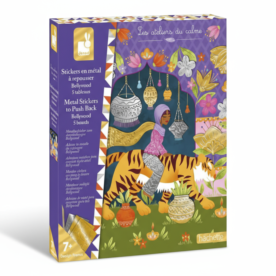 Zestaw kreatywny Metalowe naklejki do wytłaczania Bollywood 7+ / Janod