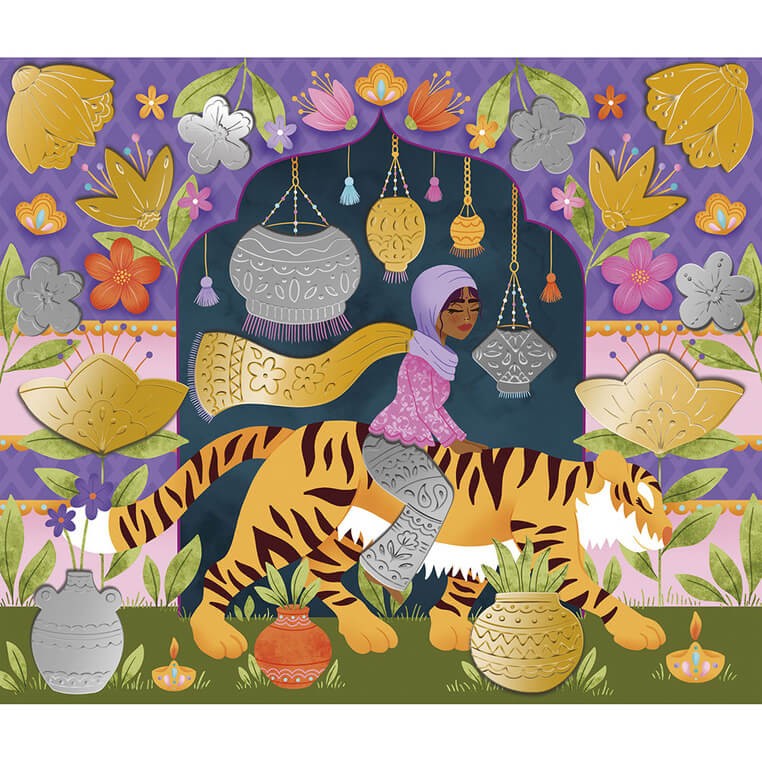 Zestaw kreatywny Metalowe naklejki do wytłaczania Bollywood 7+ / Janod