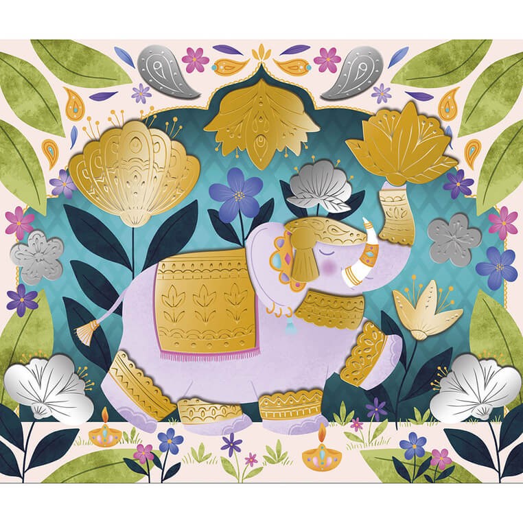 Zestaw kreatywny Metalowe naklejki do wytłaczania Bollywood 7+ / Janod