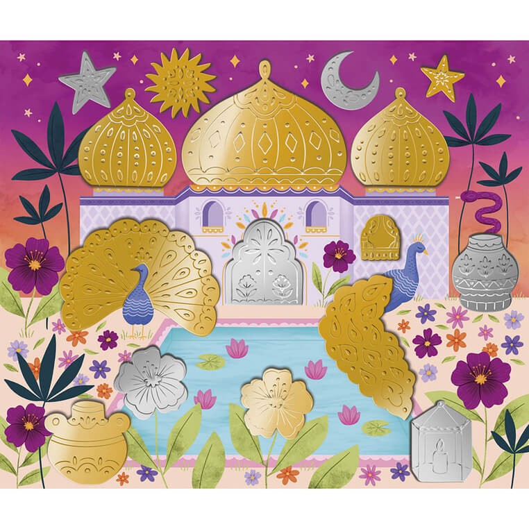 Zestaw kreatywny Metalowe naklejki do wytłaczania Bollywood 7+ / Janod