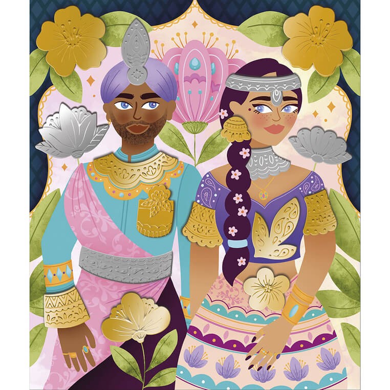 Zestaw kreatywny Metalowe naklejki do wytłaczania Bollywood 7+ / Janod