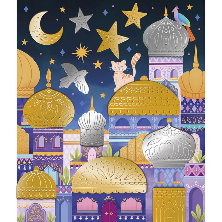 Zestaw kreatywny Metalowe naklejki do wytłaczania Bollywood 7+ / Janod