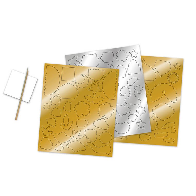 Zestaw kreatywny Metalowe naklejki do wytłaczania Bollywood 7+ / Janod