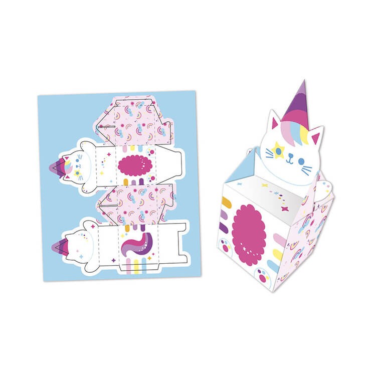 Zestaw kreatywny 12 pudełek z papieru kawaii do samodzielnego wykonania 7+ / Janod