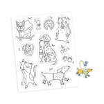 Odzoby z termokurczliwego plastiku do samodzielnego wykonania 10 szt. Koty i psy 7+ / Janod