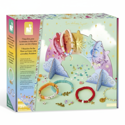 Zestaw kreatywny do tworzenia biżuterii ze stojakiem Bransoletka na każdy dzień tygodnia 7+ / Janod