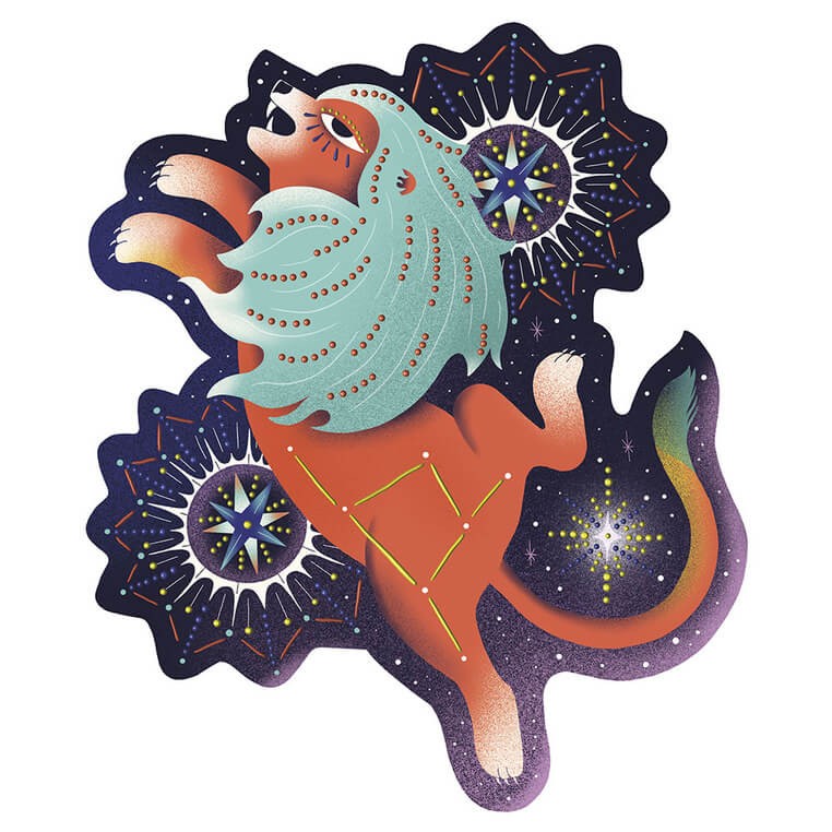 Zestaw kreatywny Malowanie kropkami Puentylizm 3D Kosmiczne zwierzęta 8+ / Janod