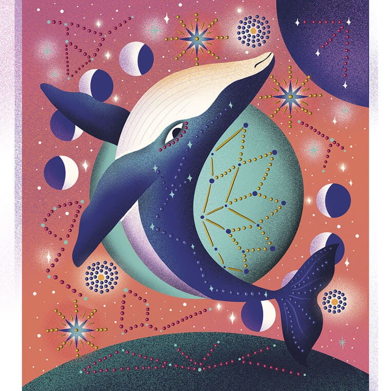 Zestaw kreatywny Malowanie kropkami Puentylizm 3D Kosmiczne zwierzęta 8+ / Janod