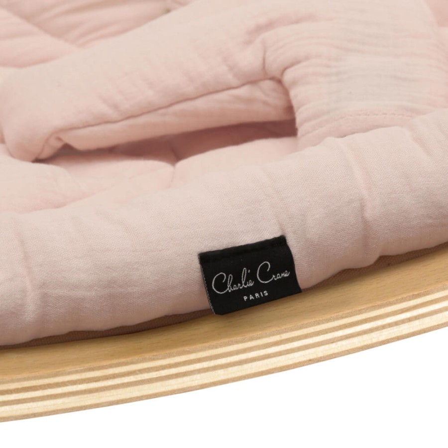 Leżaczek Levo buk Organic Nude pink / Charlie Crane