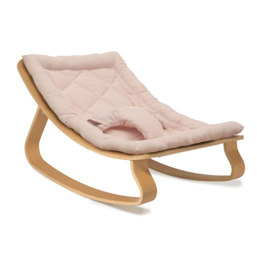Leżaczek Levo buk Organic Nude pink / Charlie Crane