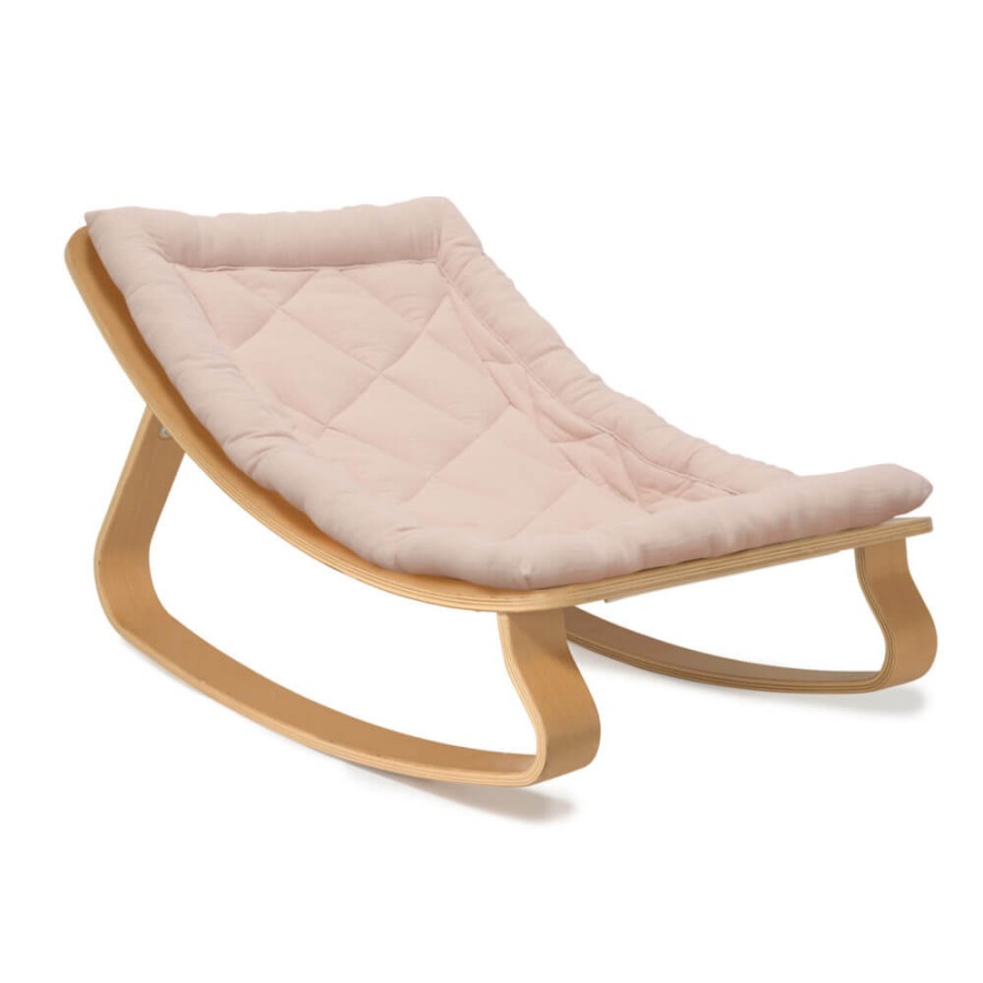 Leżaczek Levo buk Organic Nude pink / Charlie Crane
