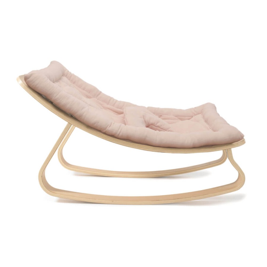 Leżaczek Levo buk Organic Nude pink / Charlie Crane