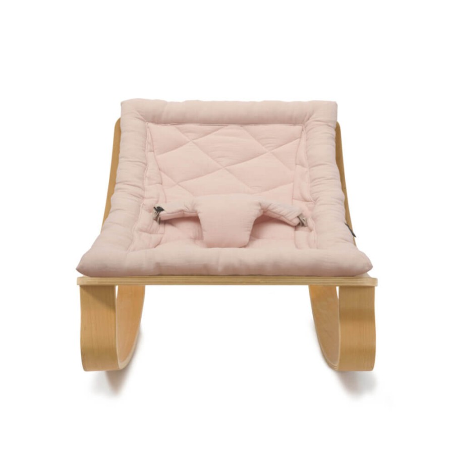 Leżaczek Levo buk Organic Nude pink / Charlie Crane