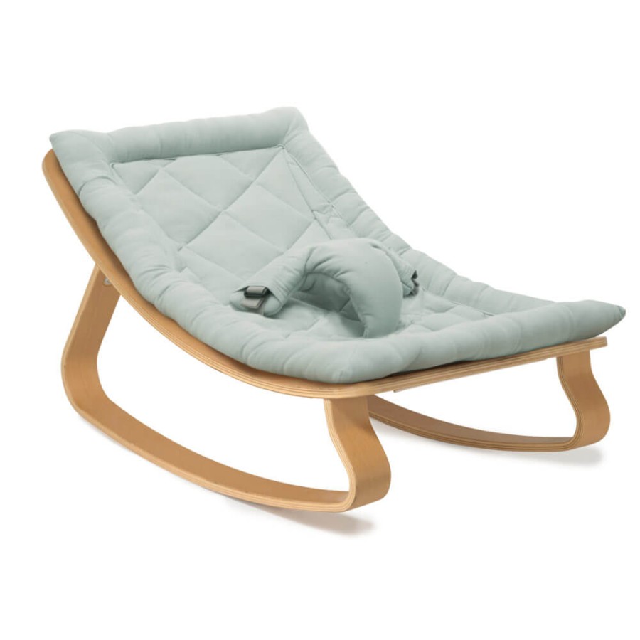 Leżaczek Levo buk Organic Farrow grey / Charlie Crane