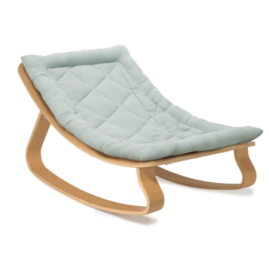 Leżaczek Levo buk Organic Farrow grey / Charlie Crane