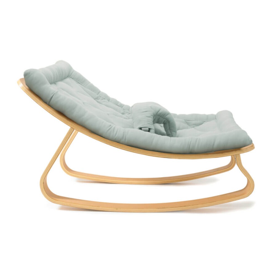 Leżaczek Levo buk Organic Farrow grey / Charlie Crane