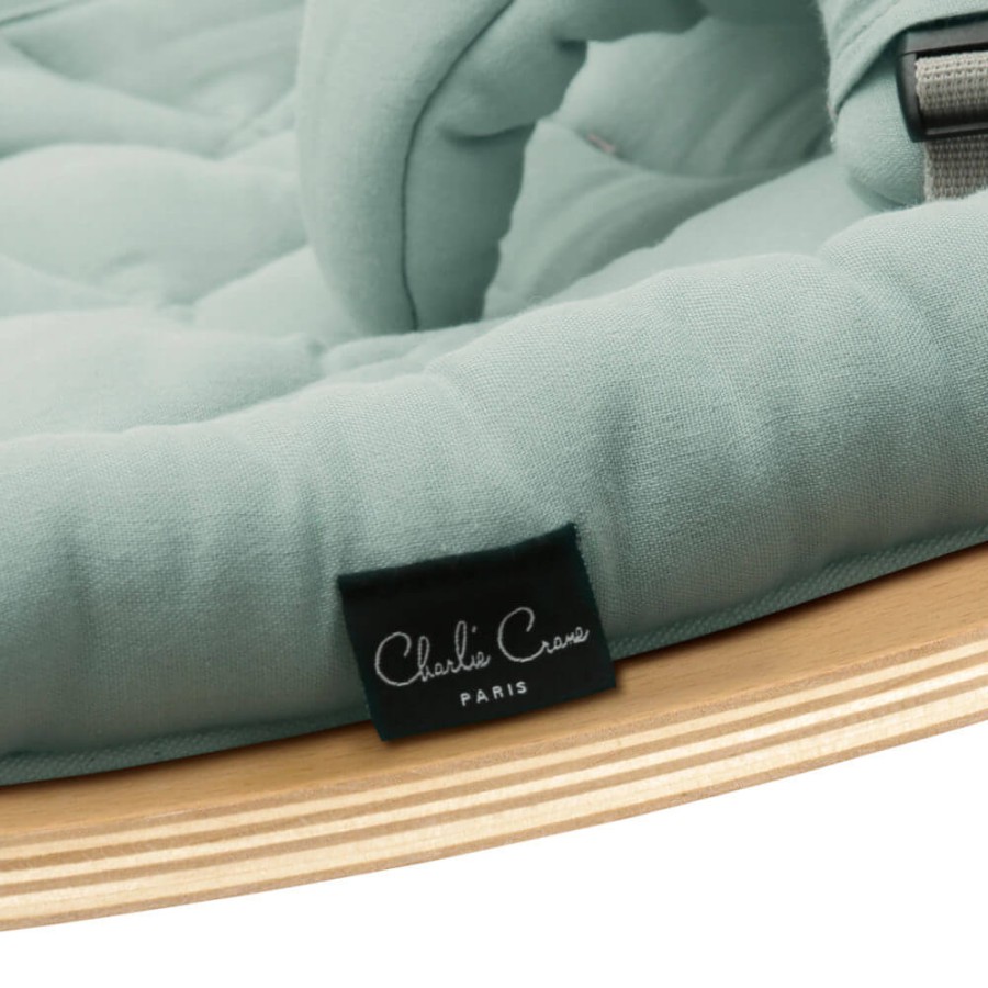 Leżaczek Levo buk Organic Farrow grey / Charlie Crane
