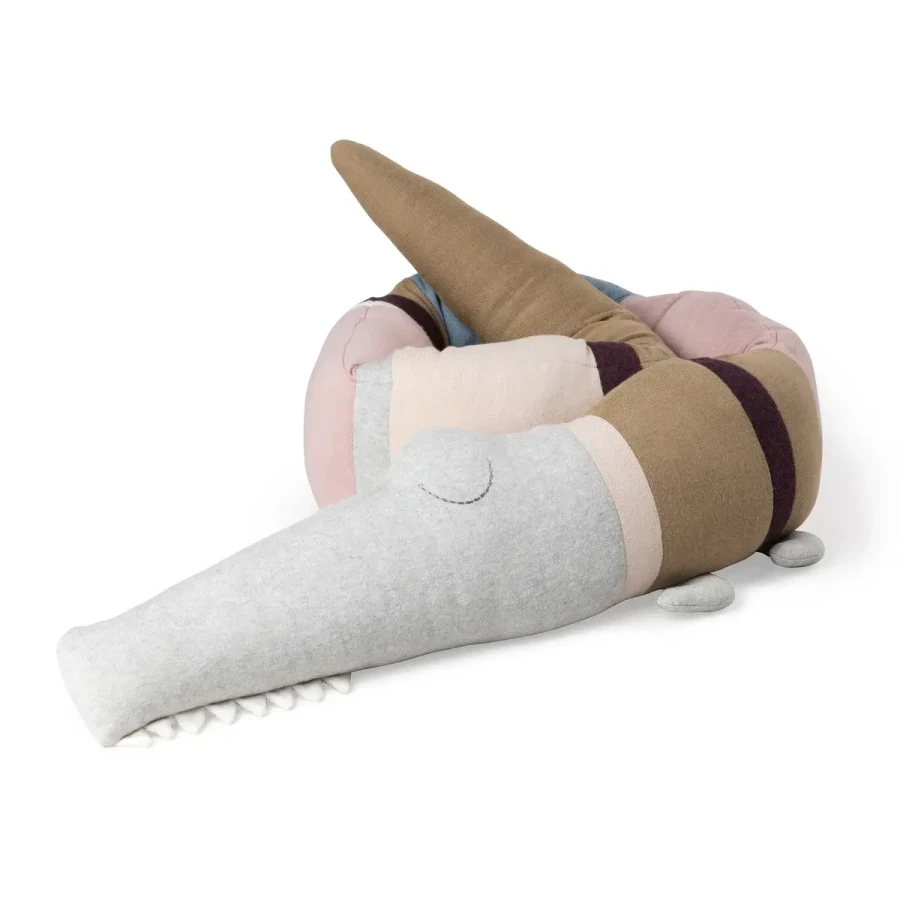 Duża poduszka Sleepy Croc - powder rose mix / Sebra