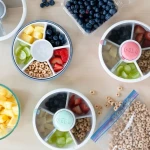 SNACK SPINNER pojemnik na przekąski, Macaron Blue / GOBE