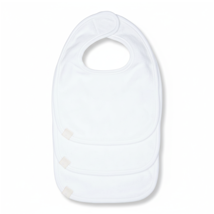 Materiałowe śliniaki dla noworodków, 3 szt. - white / Lassig