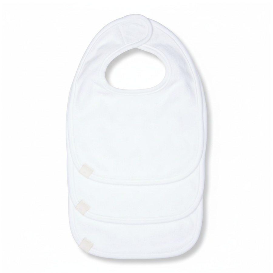 Materiałowe śliniaki dla noworodków, 3 szt. - white / Lassig