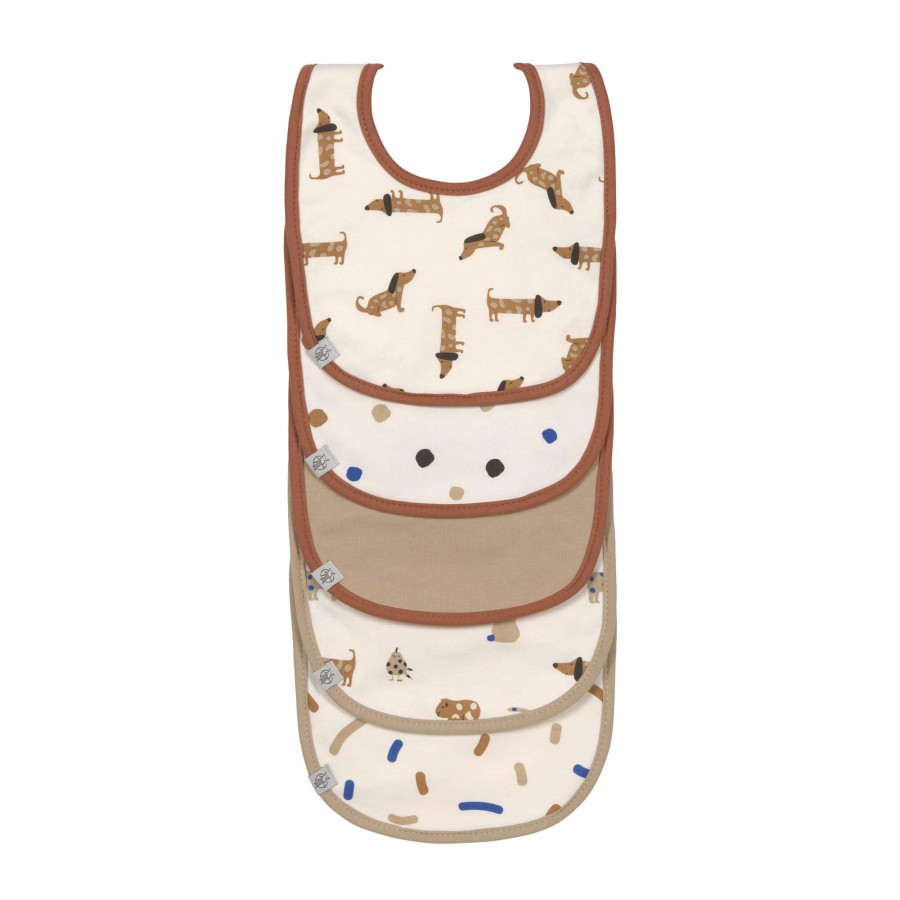 Materiałowe śliniaki Little Mateys, 5 szt. - royal blue / Lassig