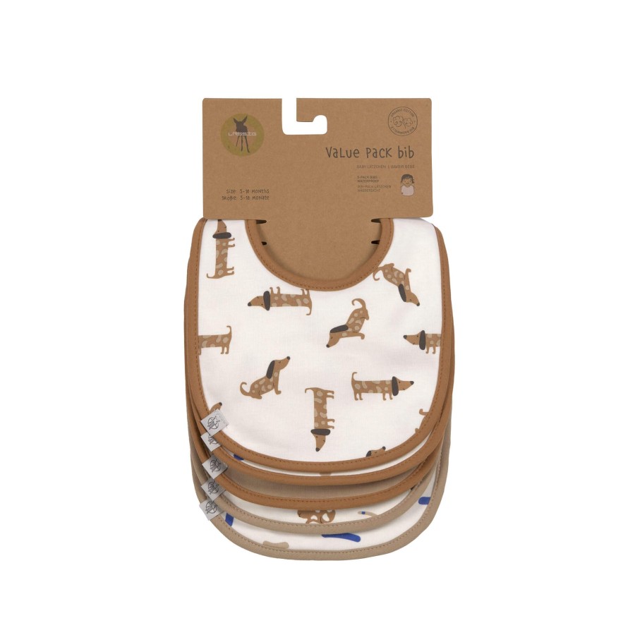 Materiałowe śliniaki Little Mateys, 5 szt. - royal blue / Lassig