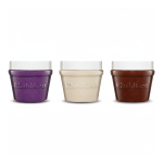 Naturalna ciastolina w słoiczkach - zestaw TRIO: Fioletowy, Biały, Brązowy / ChildGen