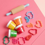 Drewniany wałek do ciastoliny - Niebieski / ChildGen