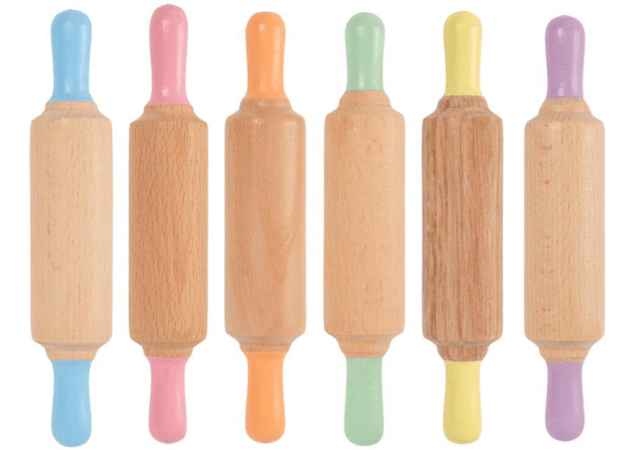 Drewniany wałek do ciastoliny - Niebieski / ChildGen