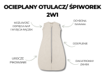 Ocieplany Otulacz Śpiworek 2w1 - Khaki / Sleepee