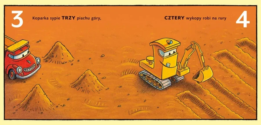 Koparka i cyfry. Snów kolorowych, placu budowy / Nasza księgarnia