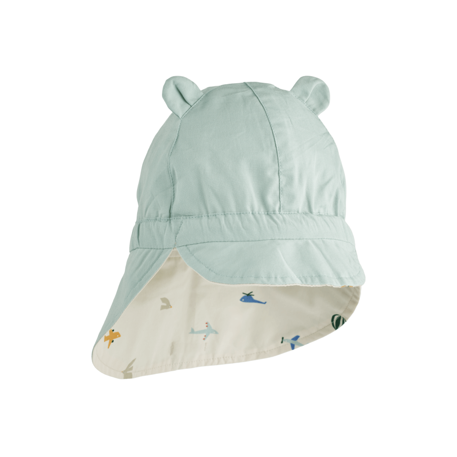 Letni dwustronny kapelusz Gorm: Aviator, ecru / Liewood