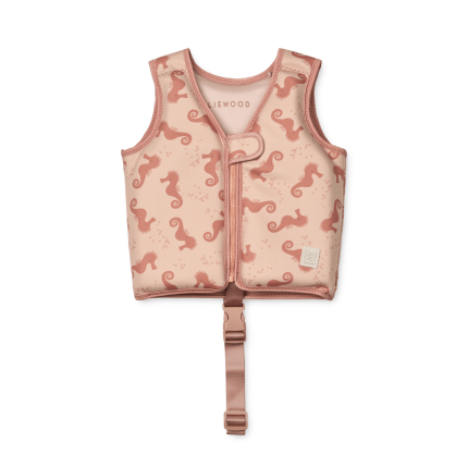 Kamizelka do pływania Dove Swim Vest - Seahorse, apple blossom / Liewood
