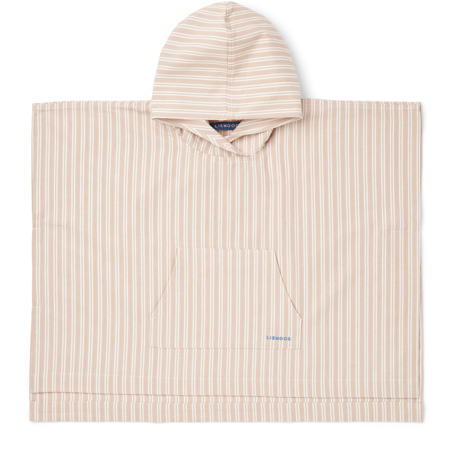 Ponczo Kaiden - Stripe sorbet rose, Creme de la creme / Liewood