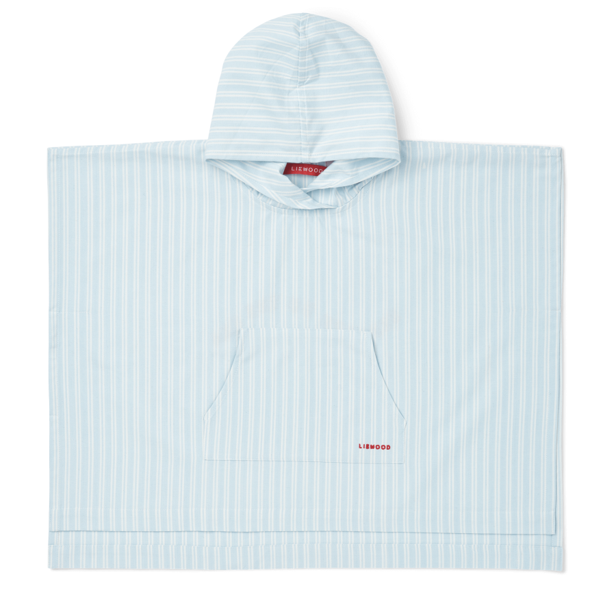 Ponczo Kaiden - Stripe pure sky, Creme de la creme / Liewood