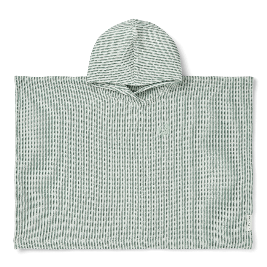 Ponczo Paco - Stripe peppermint, creme de la creme / Liewood