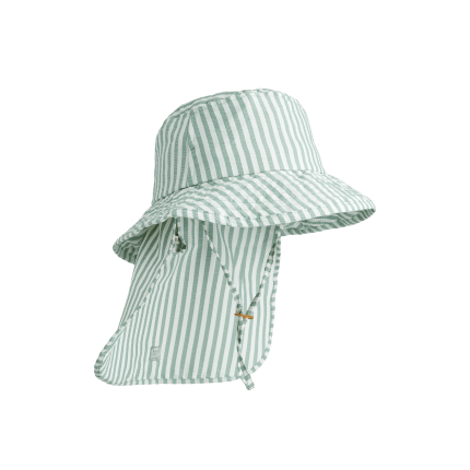 Letni kapelusz Damona - stripe peppermint, crisp white / Liewood