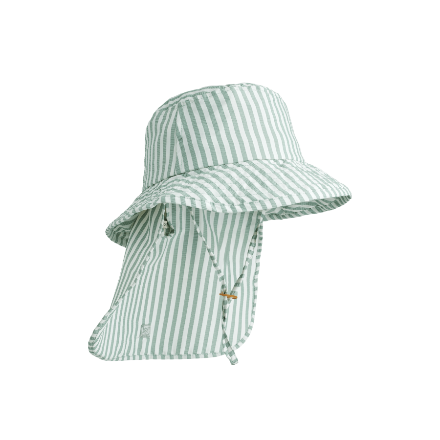 Letni kapelusz Damona - stripe peppermint, crisp white / Liewood