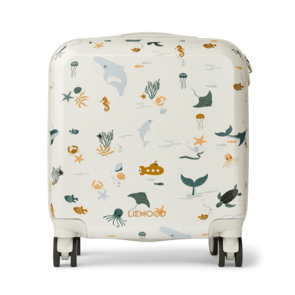 Walizka dziecięca Hollie - sea creature, sandy / Liewood