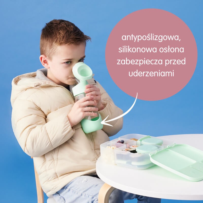 Tritanowa butelka ze słomką Spearmint / b.box